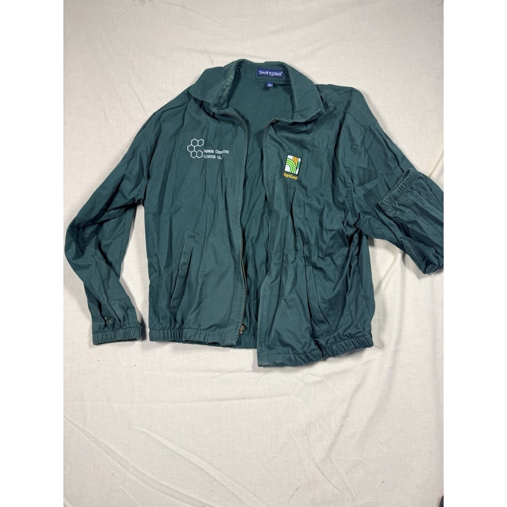 Vintage Swingster AgriGold Farmers Cooperative Jacket USA Large Green Farm
